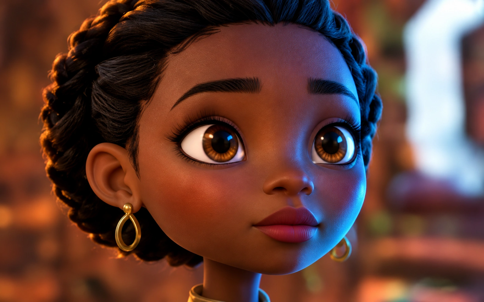 A cinematic animated character portrait